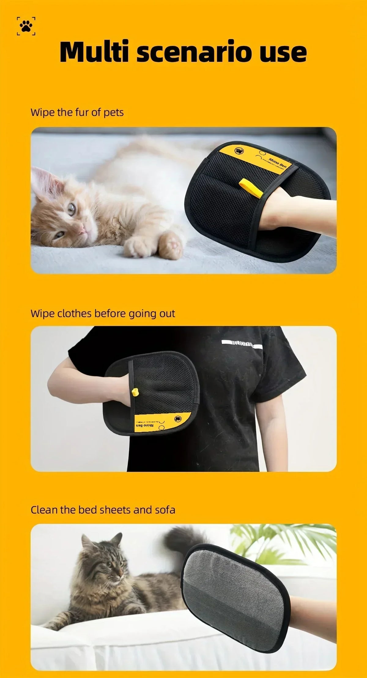 PawClean™ - Deshedding & Massage Gloves (2-Pack)